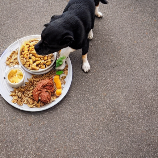 004_a dog with a plate of food on the ground.png